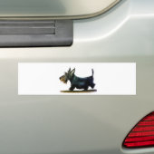 スコッチテリア犬 バンパーステッカー (車上)