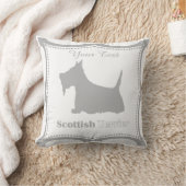 スコッチテリア第15灰色 クッション (ブランケット)