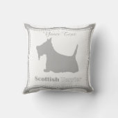 スコッチテリア第15灰色 クッション (裏面)