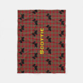 スコッチテリア8無し フリースブランケット (正面)