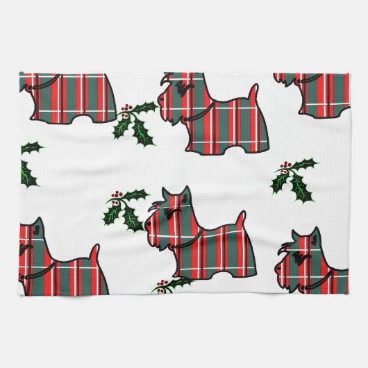 スコッチテリア キッチンタオル (横)