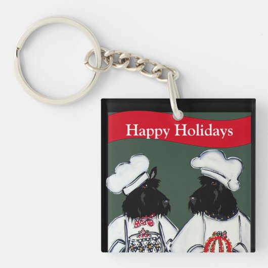 スコッチテリア キーホルダー (正面)