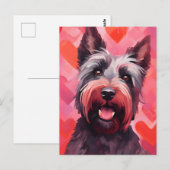 スコッチテリア バレンタインデー ポストカード (正面/裏面)