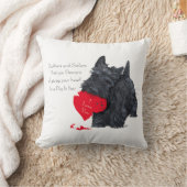 スコッチテリア バレンタイン クッション (ブランケット)