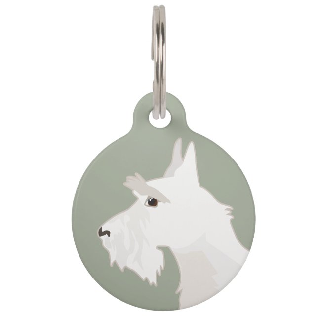 スコッチテリア ホイテン 基本的な品種のシルエット ペット　ネームタグ (正面)