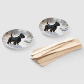 スコッチテリア レットイットスノー クリスマス ハンドファン (組立なし)