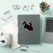 スコッチテリア/黒いシルエット 赤い首輪 シール (iPadカバー)