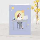 スコッチテリアGalの働き-挨拶状 カード (黄色い花)