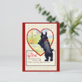 スコッチドッグバレンタインスコティットテリア シーズンポストカード (スタンド正面)