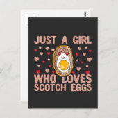スコッチ・エッグスが好きな女の子 ポストカード (正面/裏面)