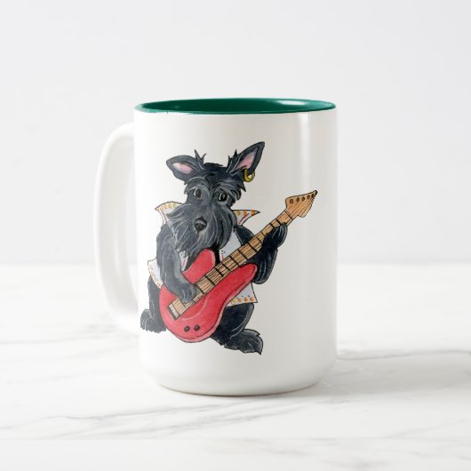 スコッツアイロックのベーシストマグ ツートーンマグカップ (正面左)