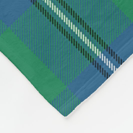 スコッツアーバインエンシェントタータンチェックプレイド フリースブランケット (角)