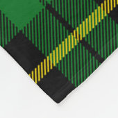 スコッツウォレスグリーンタータンチェックプレイド フリースブランケット (角)