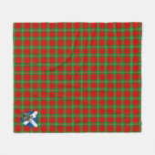 スコッツガートショアタータンチェックプレイド フリースブランケット (正面(横))