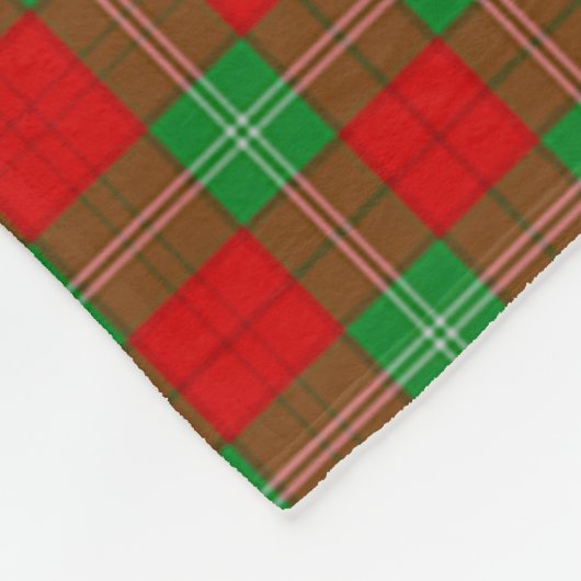 スコッツガートショアタータンチェックプレイド フリースブランケット (角)