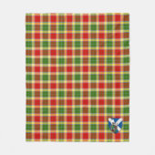 スコッツギブソンタータンチェックプレイド フリースブランケット (正面)