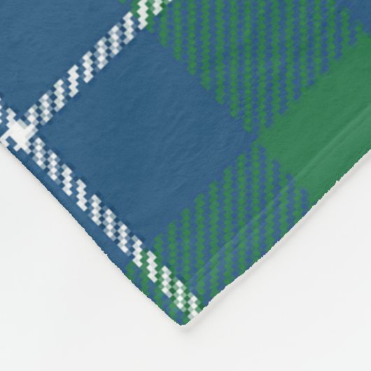 スコッツグレンエンエンシェントタータンチェックプレイド フリースブランケット (角)