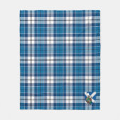 スコッツストラスクリドディストリクトタータンチェックプレイド フリースブランケット (正面)