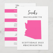 スコッツデールでのミニマルなバチェラーパーティの予定 招待状 (正面/裏面)