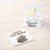 スコッツデールでの最後のランチェロ・バチェロレッテウィークエンド スクエアペーパーコースター (インサイチュ)