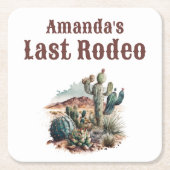 スコッツデールでの最後のランチェロ・バチェロレッテウィークエンド スクエアペーパーコースター (正面)
