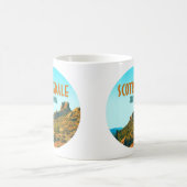 スコッツデールアリゾナサボテンとマウンテンヴィンテージ コーヒーマグカップ (中央)