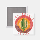 スコッツデールアリゾナサボテン山脈 マグネット (正面/裏面)