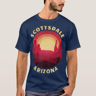 スコッツデールアリゾナデザートイラストレーションヴィンテージソウ Tシャツ