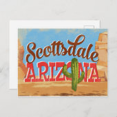 スコッツデールアリゾナヴィンテージ旅行 ポストカード (正面/裏面)