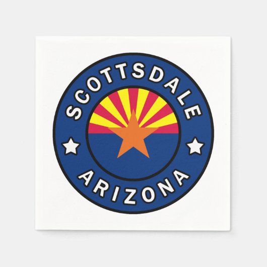 スコッツデールアリゾナ スタンダードカクテルナプキン (正面)