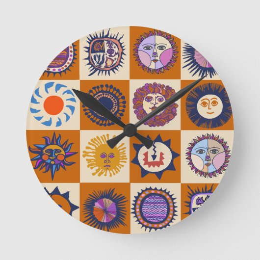 スコッツデールデルソル ラウンド壁時計 (正面)