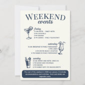 スコッツデールバチェロレッテソーシャルカクテルの日程 招待状 (裏面)