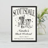 スコッツデールバチェロレッテソーシャルカクテルの日程 招待状 (スタンド正面)