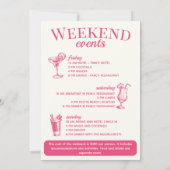 スコッツデールバチェロレッテソーシャルカクテルの日程 招待状 (裏面)