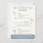 スコッツデールバチェロレッテソーシャルカクテルの日程 招待状 (裏面)