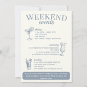 スコッツデールバチェロレッテソーシャルカクテルの日程 招待状 (裏面)