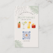 スコッツデールバチェロレッテベンモQRコードカード プレイスカード (正面)