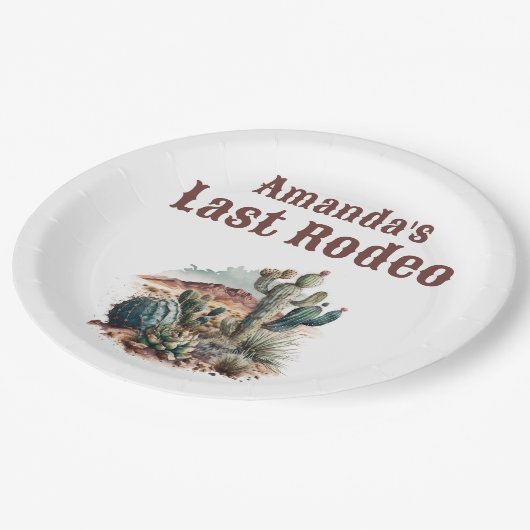 スコッツデール最後のロデオ・バチェロレッテウィークエンド ペーパープレート (アングル)