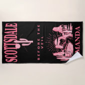 スコッツデール独身最後の夜カスタマイズされた花嫁 ビーチタオル (正面)