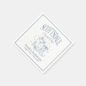 スコッツデール独身最後の夜ヴィンテージ黒紙 スタンダードカクテルナプキン (角)