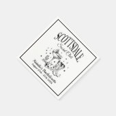 スコッツデール独身最後の夜ヴィンテージ黒紙 スタンダードカクテルナプキン (角)