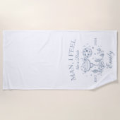 スコッツデール独身最後の旅レトロモダンビーチタオル ビーチタオル (正面)