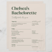 スコッツデール独身最後の週末の予定 (正面/裏面)