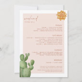 スコッツデール独身最後の週末の招待状 招待状 (裏面)