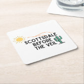 スコッツデール・ビール  スクエアペーパーコースター (アングル)