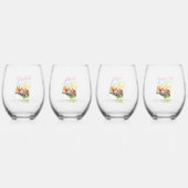 スコッツデールAZ |モノグラムバチェロレッテ ステムなしワイングラス (正面)