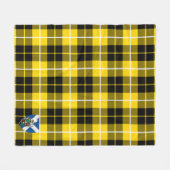 スコッツバークレードレスモダンタータンチェックプレイド フリースブランケット (正面(横))