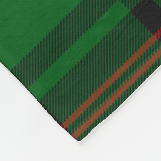 スコッツフィフェディストリクトタータンチェックプレイド フリースブランケット (角)