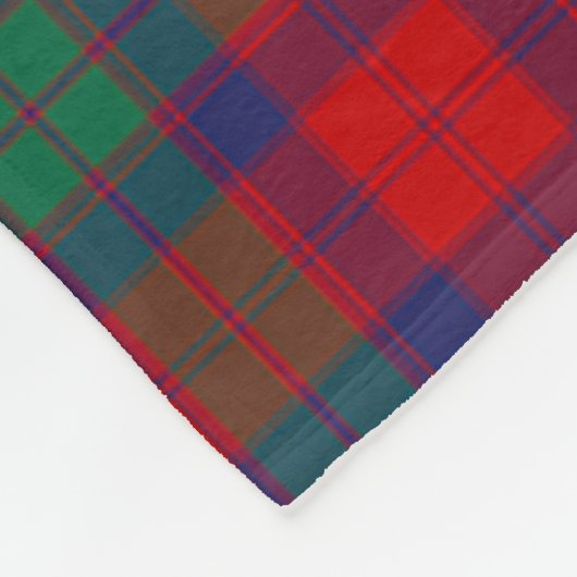 スコッツフレーザーオブアルタイアタータンチェックプレイド フリースブランケット (角)