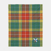 スコッツブキャナンオールドセットタルタンプライド フリースブランケット (正面)